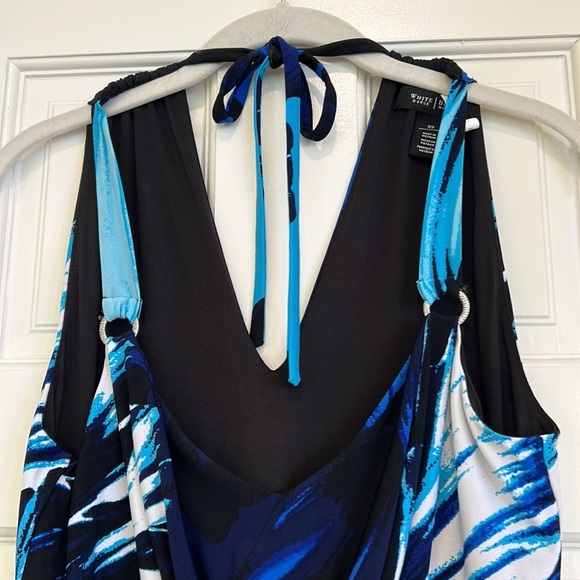 White House Black Market Halter Style Large PrintDress in Jersey Fabric sz.XS - Picture 4 of 9